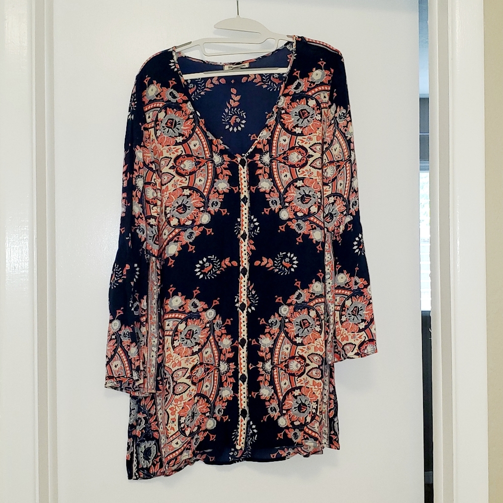 Billabong boho bell sleeve, tunic / sundress